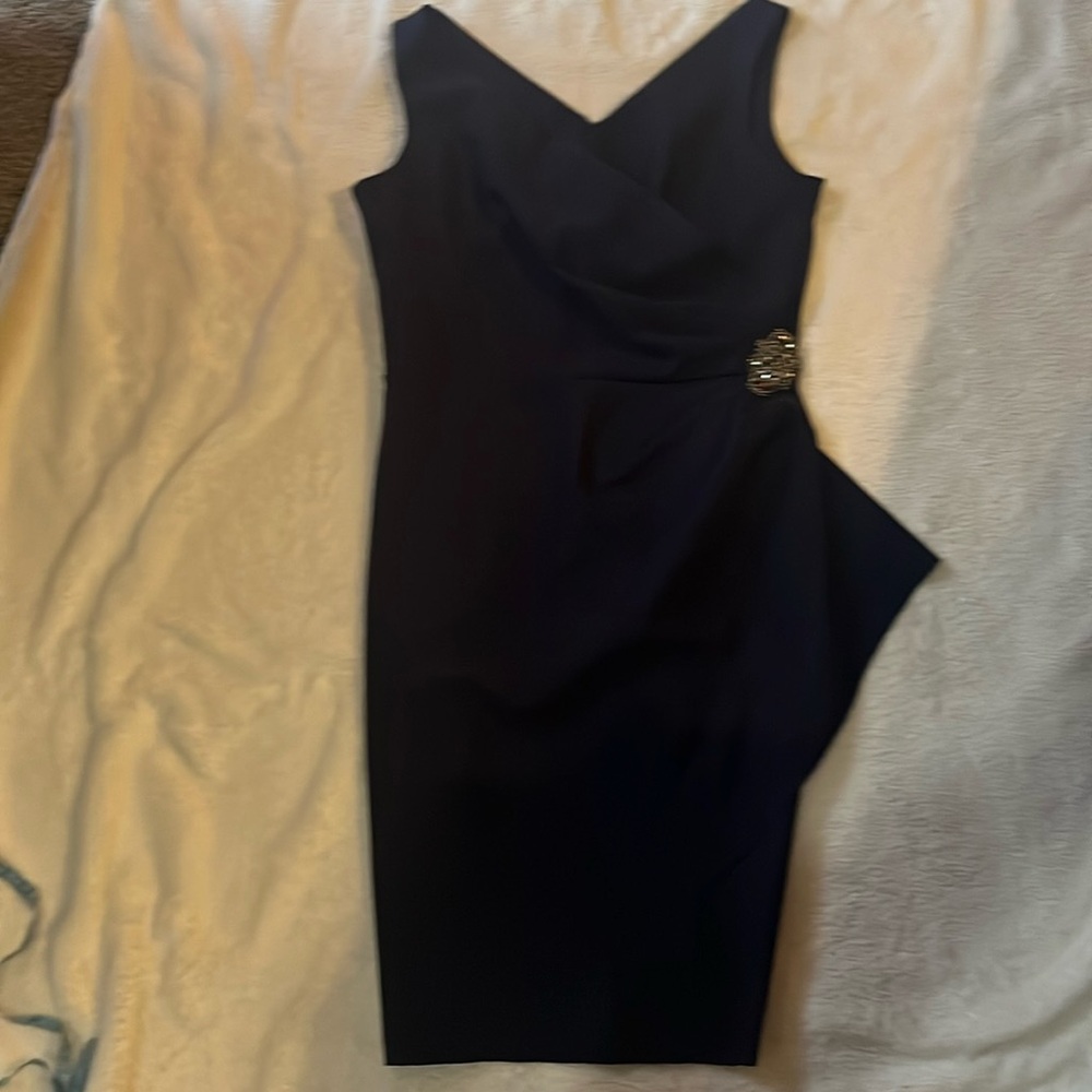 Blue dress size 14 worn once dry cleaned